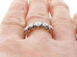 gold bezel set ring down finger