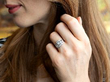 1950s Diamond Dress Ring in Platinum wearing