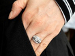 wearing 1950s Diamond Dress Ring in Platinum