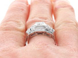 1950s Diamond Dress Ring in Platinum on finger