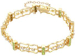 Garnet and Pearl Bracelet in Gold