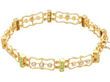 Antique Demantoid Garnet and seed Pearl Bracelet in Gold