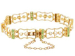 Antique Garnet and Pearl Bracelet in Gold closed