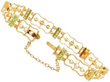 Antique Garnet and Pearl Bracelet in Gold open