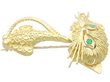 Vintage Gold Cat Brooch with Emeralds side