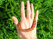 18k Yellow Gold and Coral Rope Necklace outside