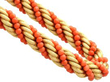 vintage 18k Yellow Gold and Coral Rope Necklace