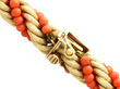 18k Yellow Gold and Coral Rope Necklace fastening