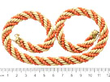 18k Yellow Gold and Coral Rope Necklace size