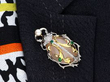 wearing a Scarab Beetle Brooch with Gemstones