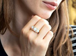 Victorian opal ring being worn