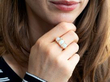Victorian opal ring on hand