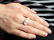 Victorian opal ring on finger