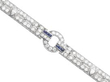 Antique Diamond and Sapphire Bracelet in Platinum setting