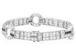 closed Antique Diamond and Sapphire Bracelet in Platinum
