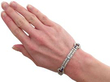 Antique Diamond and Sapphire Bracelet in Platinum wearing