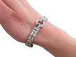 Antique Diamond and Sapphire Bracelet in Platinum on hand
