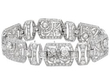 antique Art Deco Platinum Diamond Bracelet closed