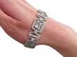 Art Deco Platinum Diamond Bracelet being worn