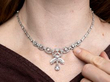 Wearing Edwardian Diamond Necklace in Platinum