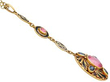 Art Nouveau Pink Tourmaline and Enamel Pendant in yellow gold
