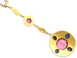 Art Nouveau Pink Tourmaline and Enamel Pendant reverse