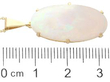 7.34 Carat Cabochon Opal Pendant in Gold size