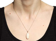 7.34 Carat Cabochon Opal Pendant in Gold being worn