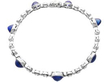 Antique Cabochon Sapphire and Diamond Bracelet closed