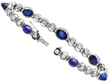Antique Cabochon Sapphire and Diamond Bracelet open
