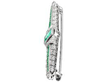 1920s Emerald and Diamond Bar Brooch in Platinum side