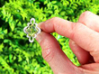 Edwardian Peridot Ring with Diamonds outside