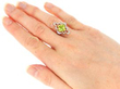 wearing Edwardian Peridot Ring
