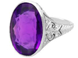 Antique 1920s Amethyst Ring in Platinum