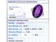 Antique 1920s Oval Amethyst Ring in Platinum grading card