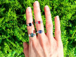 gemstone rings outside