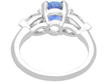 Vintage Sapphire Ring with Pear Cut Diamonds back