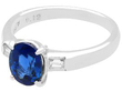 Sapphire Ring with Diamond Shoulders