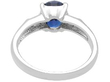 Oval Sapphire Ring with Diamond Shoulders back