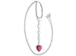 Pear Cut Ruby Pendant Necklace in platinum