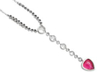 Pear Cut Ruby Pendant Necklace reverse