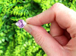 Pink Sapphire Engagement Ring with Baguette Diamonds outside