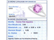 Pink Sapphire Engagement Ring with Baguette Diamonds grading card
