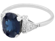 antique Oval Sapphire Engagement Ring in Platinum