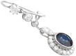 Sapphire and Diamond Drop Earring in Platinum