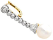 Antique Natural Saltwater Pearl Earring with Diamonds