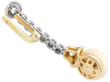 Antique Natural Saltwater Pearl Earring with Diamonds reverse
