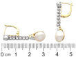 Antique Natural Saltwater Pearl Earrings with Diamonds size