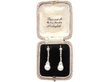 Natural Saltwater Pearl Earrings with Diamonds boxed