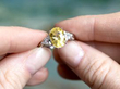 Oval Yellow Sapphire Engagement Ring